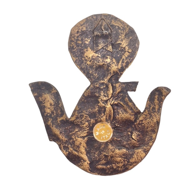 Vintage Burwood Style Gold Tone Wall Plaques – Cute Mid Century Modern Girl - Picture 10 of 15